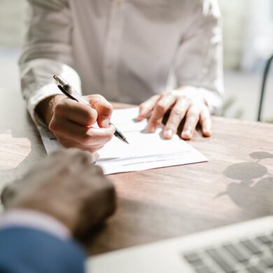 Photo by RDNE Stock project: https://www.pexels.com/photo/close-up-of-a-person-signing-a-document-7821913/
