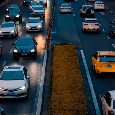 Photo by Chengxin Zhao: https://www.pexels.com/photo/high-angle-shot-of-a-vehicles-on-the-road-5455621/