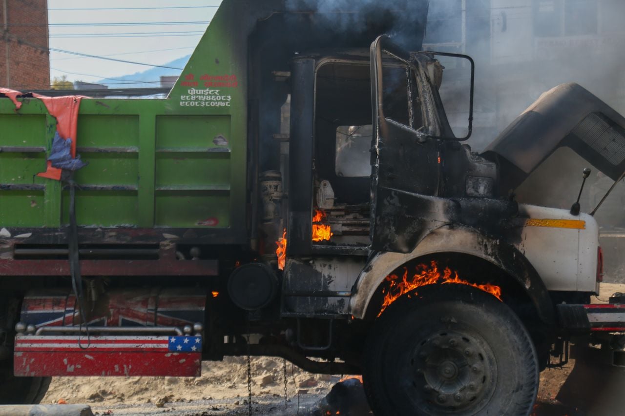 Photo by Bijen Amatya: https://www.pexels.com/photo/dramatic-scene-of-a-truck-on-fire-36206293/