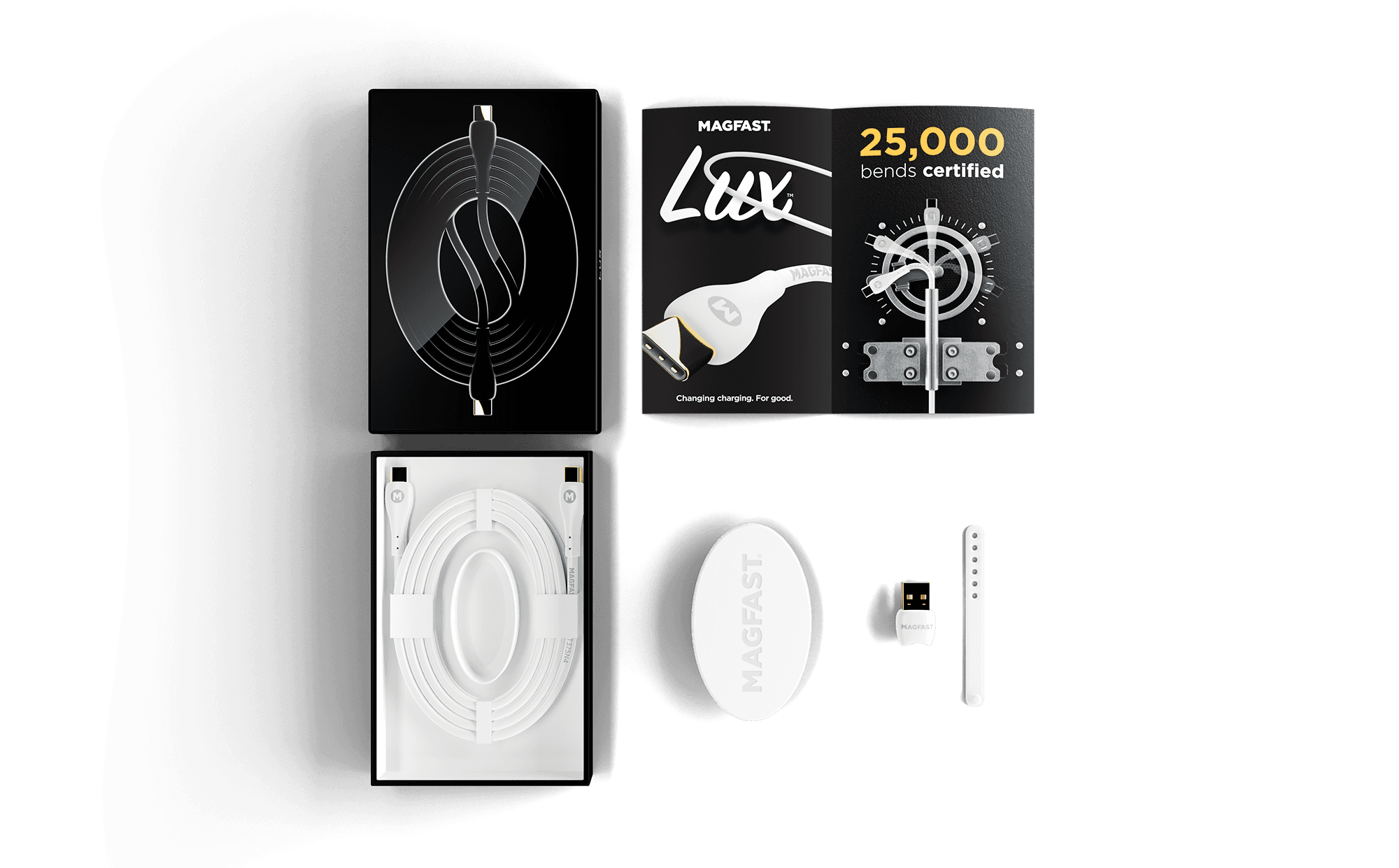 MAGFAST Lux cable packaging, which carries the company's 25,000-bend certification.